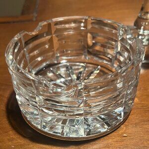 Vintage WATERFORD‎ Crystal Ashtray Round 3" Beautiful
